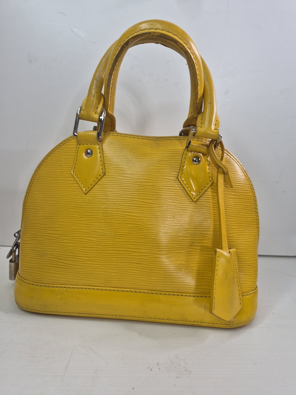 Louis Vuitton Yellow Structured Dome Satchel Handbag